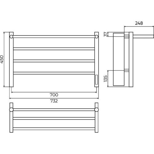 Полотенцесушитель водяной Terminus 4670078554611 75х45 хром - фото 3