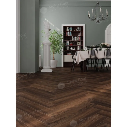 Ламинат Alpine Floor Herringbone 12 LF105-14 Дуб Абруццо толщина 1.2 см 34 класс 600х100 - фото 2