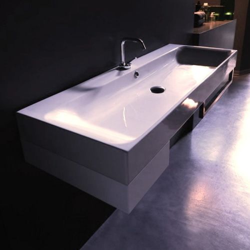 Раковина из сантехнического фарфора Kerasan Cento 353401*1 120х50 подвесная цвет белый 1 отверстие под смеситель