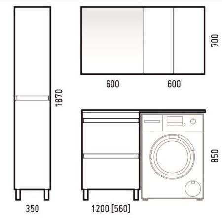 Тумба под раковину Corozo Альтаир SD-00000500 60х50 напольная цвет белый