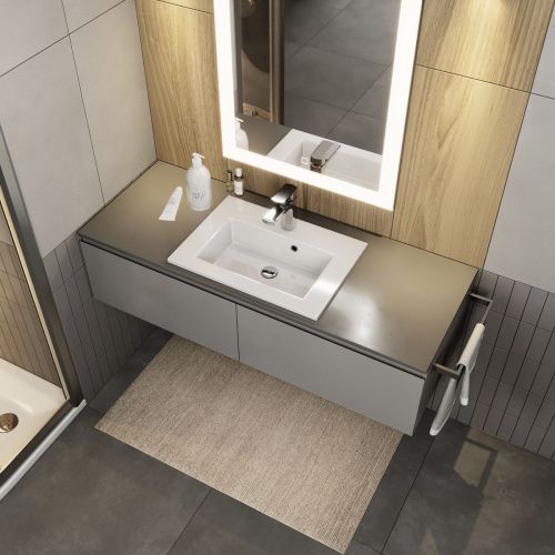 Раковина керамическая Uperwood Aurora RAurora50wg 50х40 полувстраиваемая цвет белый - фото 3