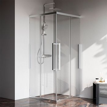 Душевой уголок Am.Pm Func W84G-403-9090-MT 90х90 стекло прозрачное профиль хром без поддона