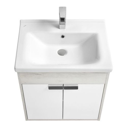 Тумба под раковину Aquaton Флай 1A237301FAX10 60х40 подвесная цвет бежевый - фото 2