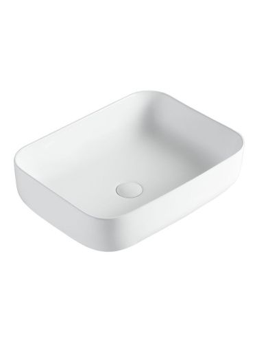 Раковина из сантехнического фарфора Orange B05-500W 50х40 накладная цвет белый - фото 2