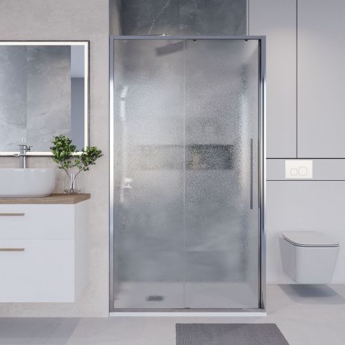 Душевой уголок Niagara Nova NG-65-13CH-CH80-34 130х80 стекло шиншилла профиль хром без поддона - фото 4