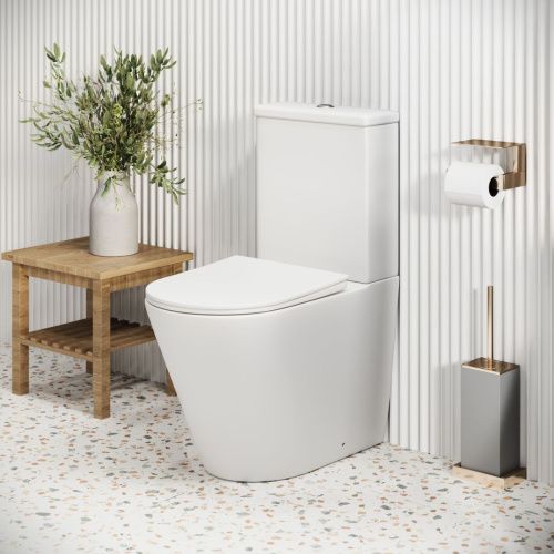 Унитаз напольный с бачком Grossman Color GR-4480MS белый с сиденьем микролифт безободковый каскадный смыв - фото 5