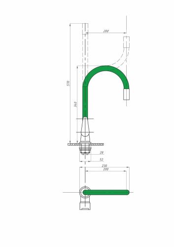 Смеситель для кухни FAUZT FZs-822-G101 на мойку хром - фото 3