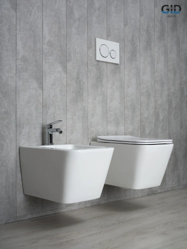Унитаз подвесной Gid Cuadrado 61109Y белый с сиденьем микролифт безободковый - фото 5