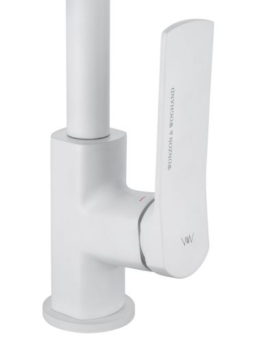 Смеситель для кухни Wonzon & Woghand WW-L1006-MW на мойку белый - фото 4