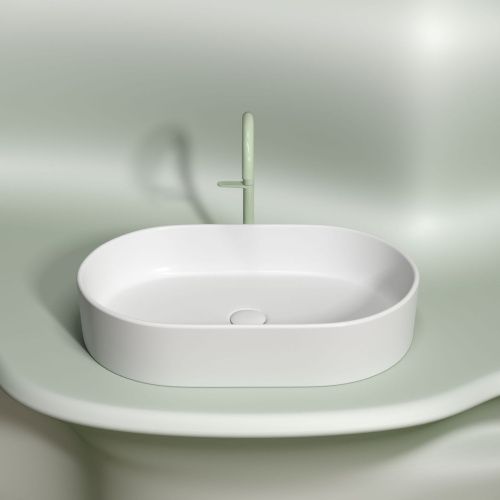 Раковина из сантехнического фарфора Ceramica Nova ELEMENT CN6048MW 60х40 накладная цвет белый без отверстий под смеситель - фото 3