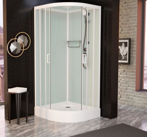 Душевая кабина Frank 420420 120х120 четверть круга с крышей ориентация универсальная - фото 5