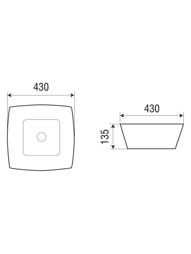 Раковина из сантехнического фаянса WeltWasser WW SK 10000004563 40 см накладная цвет белый без отверстий под смеситель - фото 2