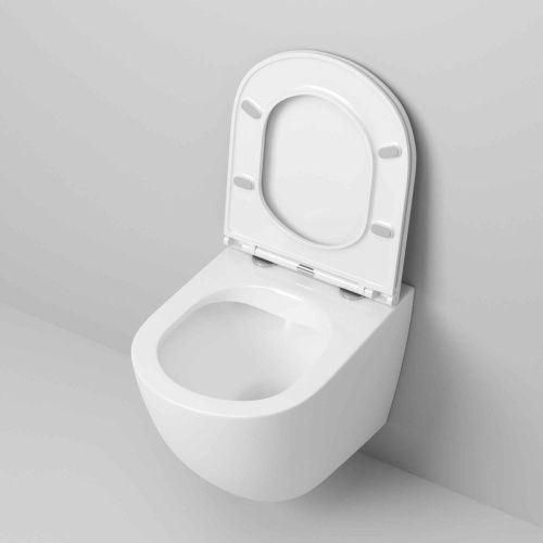 Унитаз подвесной Grossman GR-4457S белый с сиденьем микролифт безободковый каскадный смыв - фото 4