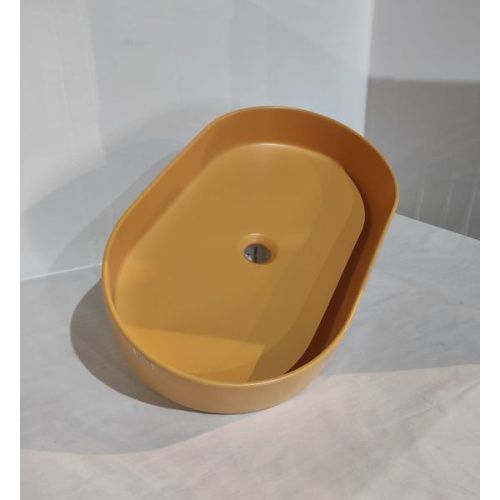 Раковина керамическая White Ceramic Blade W0527OC 60х40 накладная цвет оранжевый