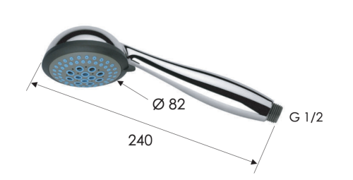 Душевая лейка Remer 315FOX цвет хром - фото 2