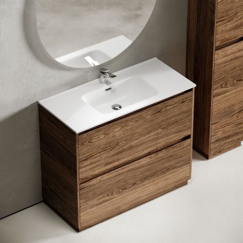 Тумба под раковину Sancos Libra Floor LB100FECH 100х50 напольная цвет коричневый - фото 4