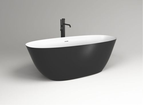 Ванна из искусственного камня Plumberia Selection Veloma VELOMA 170BN 170х75 отдельностоящая овальная с ножками - фото 4