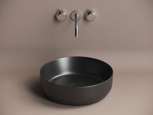 Раковина из сантехнического фарфора Ceramica Nova ELEMENT CN6022MB 40х40 накладная цвет черный без отверстий под смеситель - фото 4