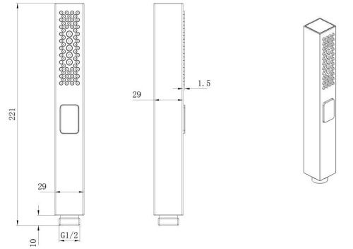Душевая лейка Allen Brau Infinity 5.21A22-31 цвет черный - фото 4