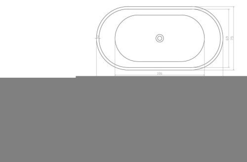 Ванна акриловая Cerutti SPA CT9902 150х75 отдельностоящая овальная с ножками - фото 5