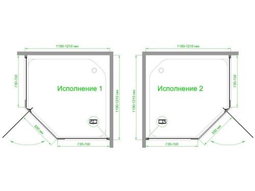 Душевой уголок Royal Bath TR RB120TR-T 120х120 стекло прозрачное профиль белый без поддона - фото 3