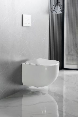 Унитаз подвесной Vincea Globo VT1-52T белый с сиденьем микролифт безободковый смыв торнадо