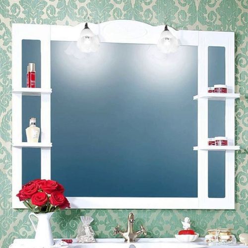 Зеркало-шкаф Бриклаер Анна 4627125411359 120х100 подвесной цвет белый - фото 2