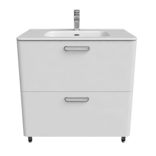 Тумба с раковиной Iddis Brick BRI80WFi95K 80х50 напольная цвет белый - фото 2