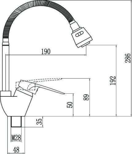 Смеситель для кухни Fmark FM4304 на мойку хром - фото 2