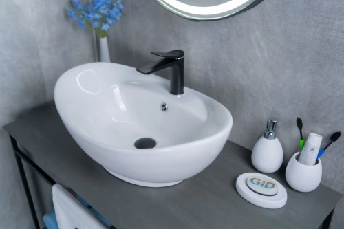 Раковина керамическая Gid Lago 51107 60х40 накладная цвет белый 1 отверстие под смеситель - фото 5