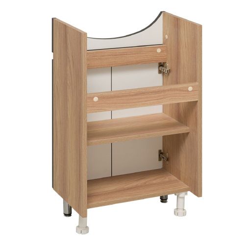 Тумба под раковину Runo ЛАДА 00-00001164 50х30 напольная цвет серый - фото 4