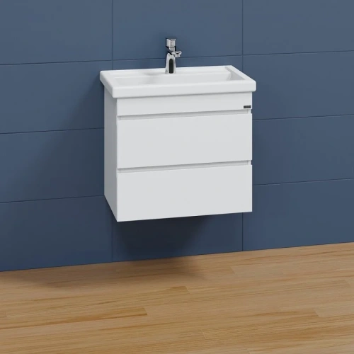 Тумба под раковину СанТа Марс 700292 60х40 подвесная цвет белый - фото 3