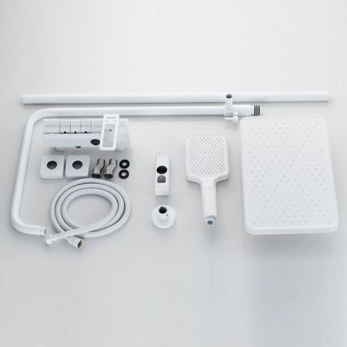 Душевая стойка Shevanik S6826C настенная цвет белый - фото 4