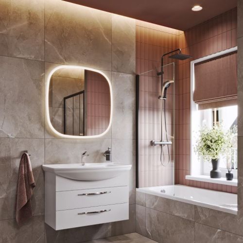 Зеркало с подсветкой Aqwella Y AUR0210AH 100х100 - фото 2