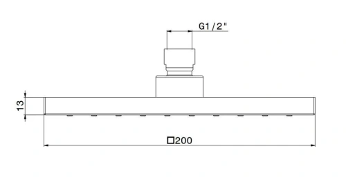 Верхний душ Kerama Marazzi FUTURA 26598KM.01.093 20х20 черный - фото 2