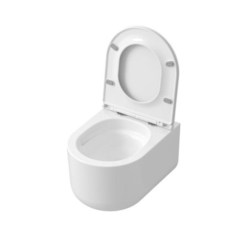 Унитаз подвесной Grossman Торнадо GR-4416SQ белый с сиденьем микролифт безободковый смыв торнадо - фото 3