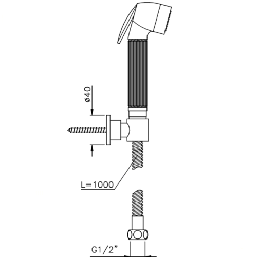 Гигиенический душ Nicolazzi Doccia 5523CR хром - фото 2