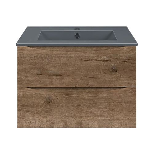 Тумба под раковину Vincea Mia VMC-2MC600VO 60х50 подвесная цвет коричневый - фото 4