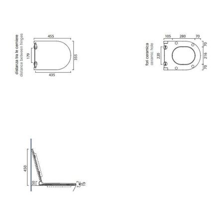 Крышка сиденье для унитаза Catalano Sfera 551500001
