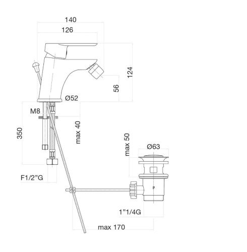 Смеситель Fiore 81BB8130 на биде белый - фото 3