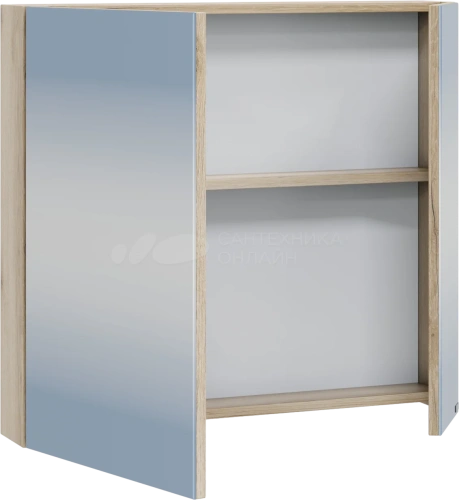 Зеркало-шкаф СанТа Сатурн 700380 30х60 подвесной цвет коричневый - фото 3