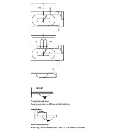 Раковина из нержавеющей стали Bette Comodo A216-000 HLW1 80 см встраиваемая цвет белый 1 отверстие под смеситель - фото 2