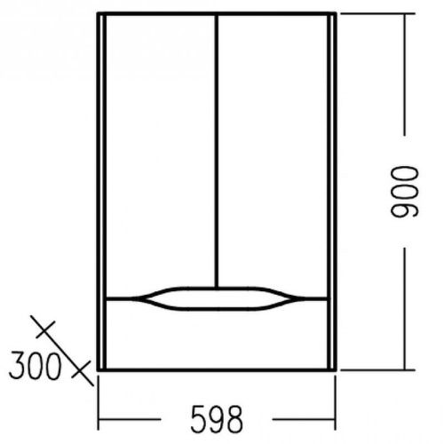 Шкаф СанТа Сатурн 700374 60х90 подвесной цвет белый/бежевый - фото 3