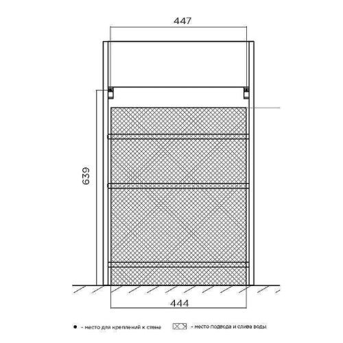 Тумба с раковиной 1MarKa Revo У98621 50х40 напольная цвет коричневый - фото 4