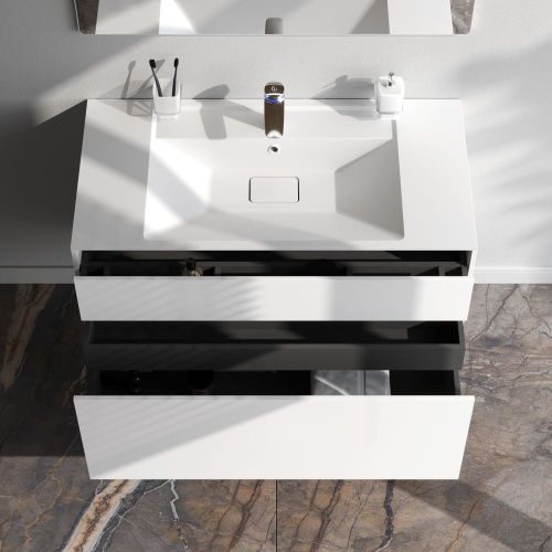 Тумба под раковину Am.Pm Inspire V2.0 M50AFHX1003WM 100х50 подвесная цвет белый - фото 3