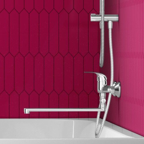 Смеситель для ванны и душа Dorff Stark D1109500 настенный хром - фото 4