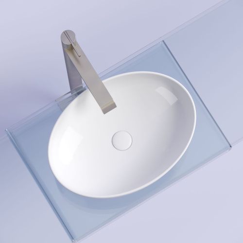 Раковина из сантехнического фарфора Ceramica Nova ELEMENT CN6056 50х40 накладная цвет белый без отверстий под смеситель - фото 4