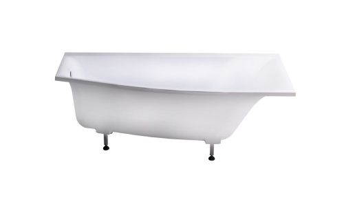 Ванна из литьевго мрамора Astra-Form Скат 01010015 170х75 пристенная асимметричная с ножками - фото 3