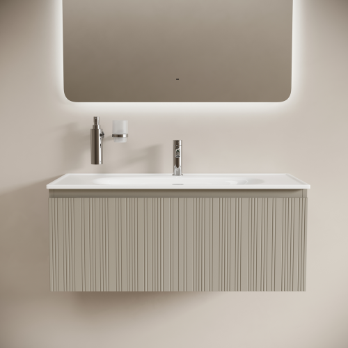 Тумба под раковину Sancos CODE CD100GP 100х50 подвесная цвет серый - фото 2