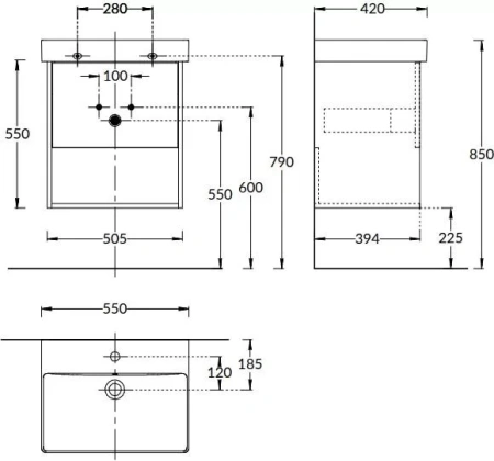 Тумба под раковину Kerama Marazzi PRO PRO.55.1\OLM 50х40 подвесная цвет белый/коричневый